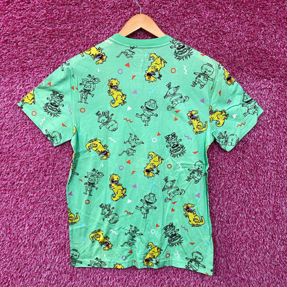 Rugrats Reptar & Babies All Over Tshirt size medium