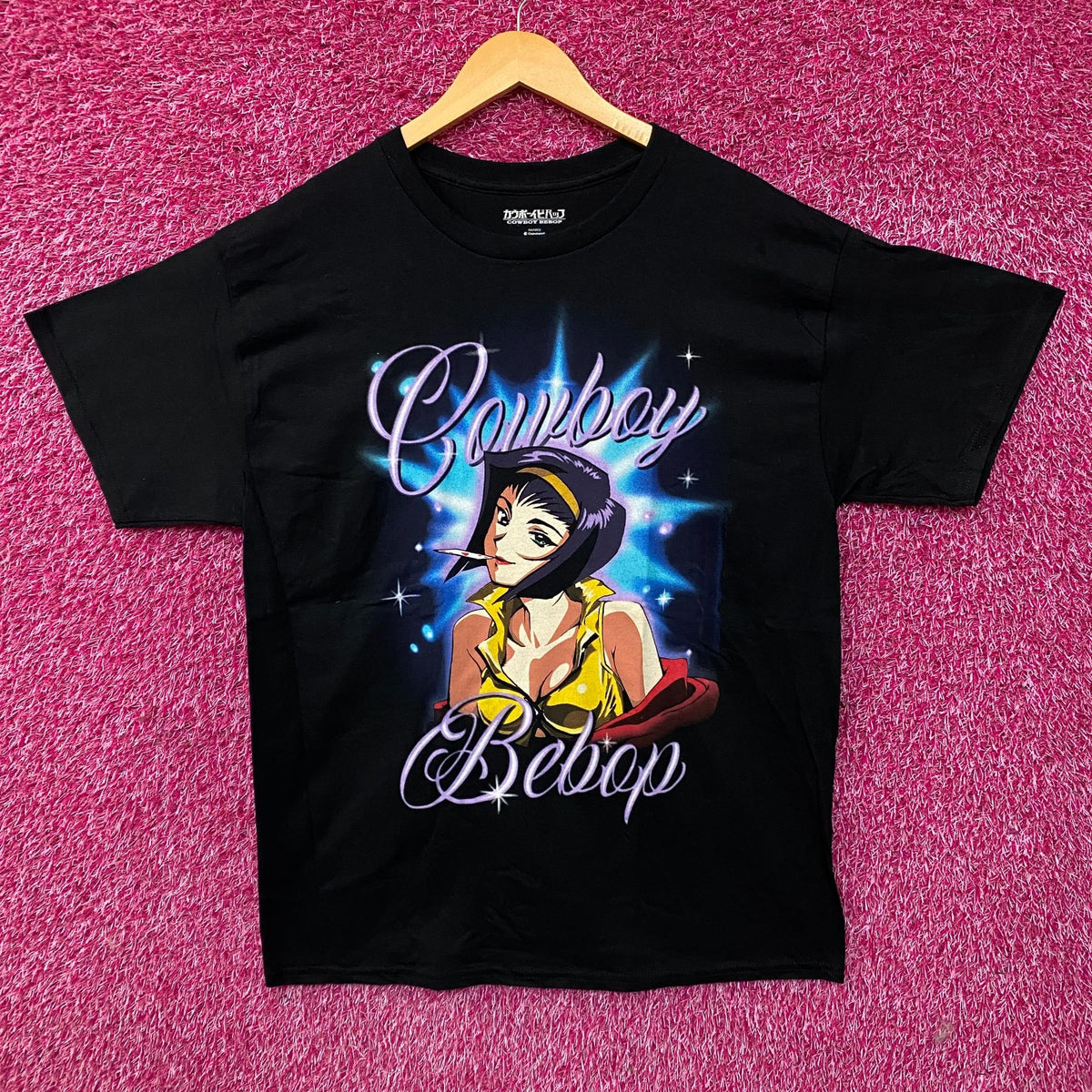 Cowboy Bebop Faye Airbrush Portrait Anime T-Shirt Large