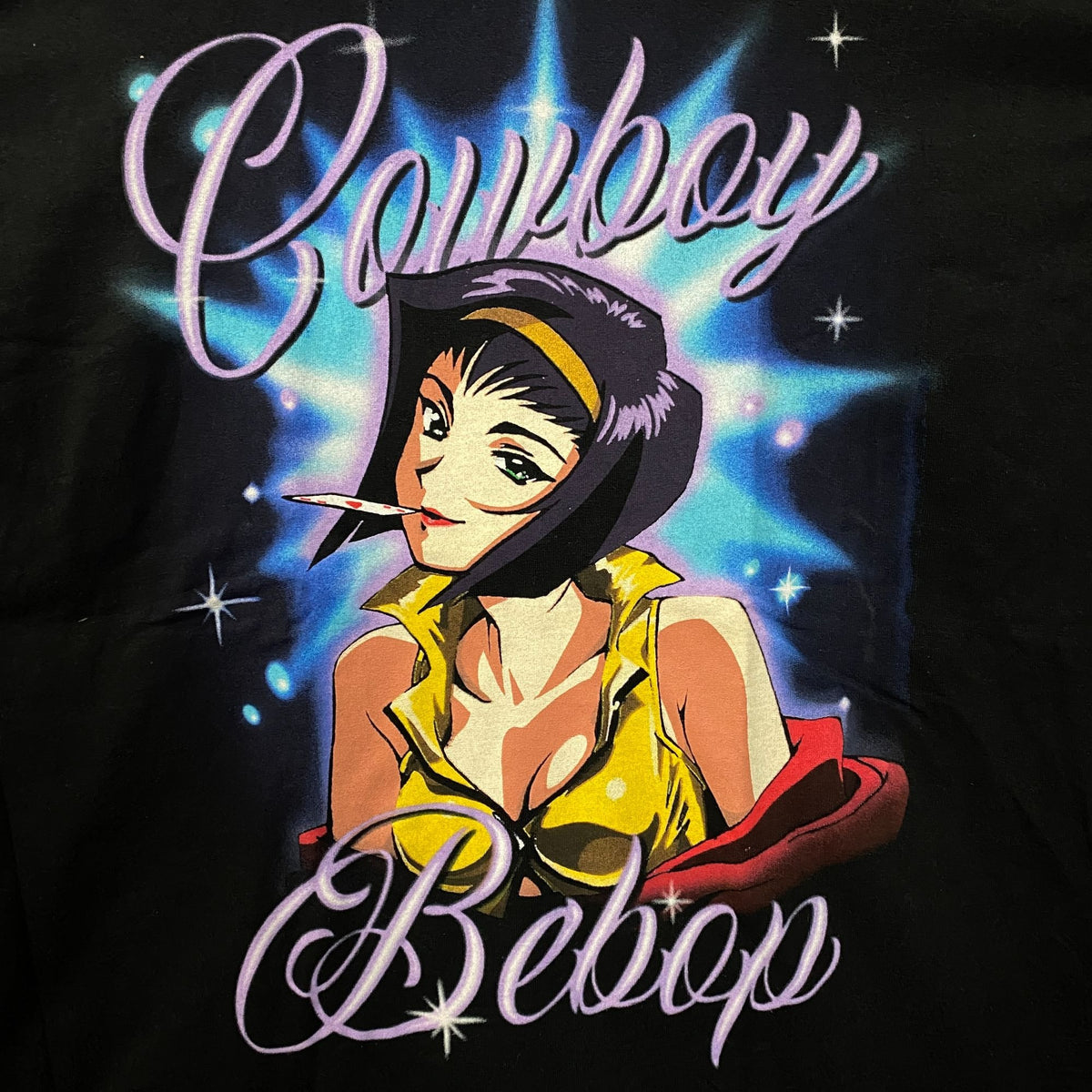 Cowboy Bebop Faye Airbrush Portrait Anime T-Shirt Large