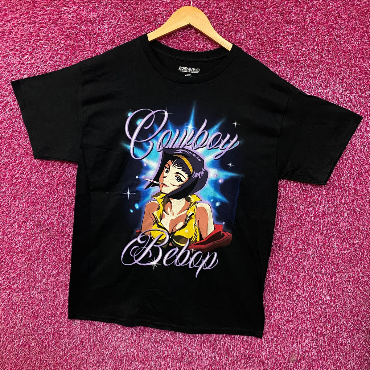 Cowboy Bebop Faye Airbrush Portrait Anime T-Shirt Large