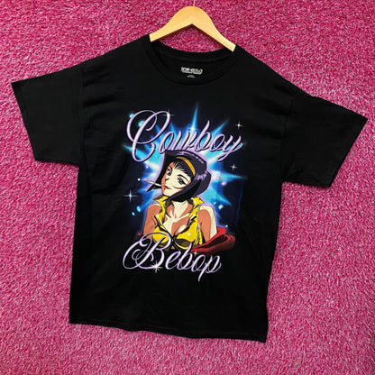 Cowboy Bebop Faye Airbrush Portrait Anime T-Shirt Large