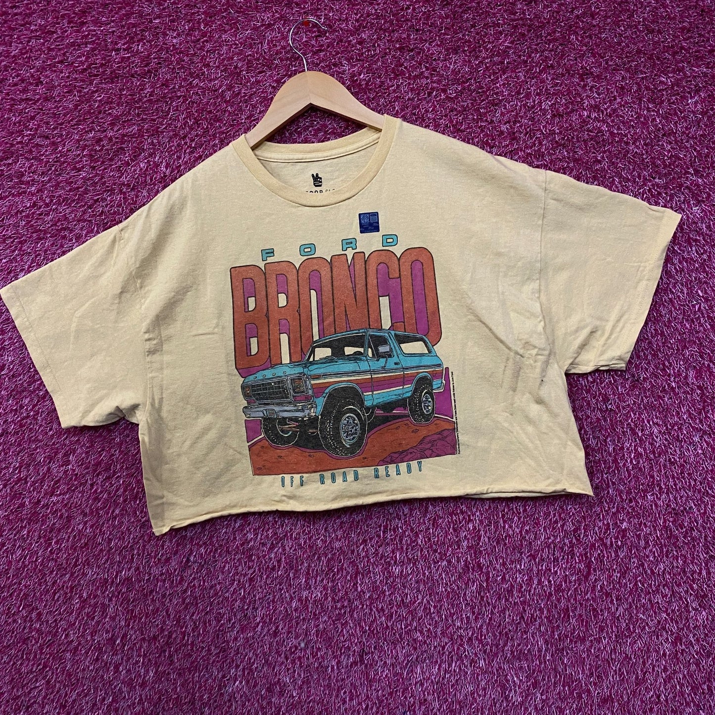 Junk Food Clothing Women's Bronco Off Road Ready Flea Market Crop Tee Large