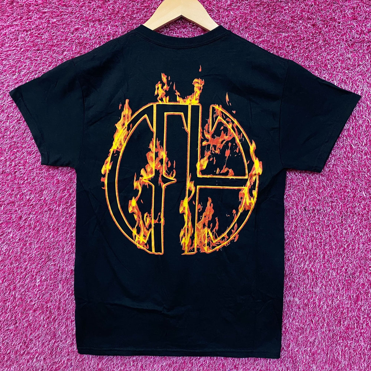 Pantera Flames Band Photo Metal Band T-Shirt Small