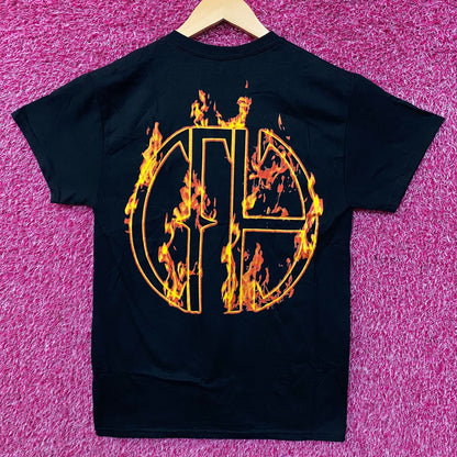 Pantera Flames Band Photo Metal Band T-Shirt Small