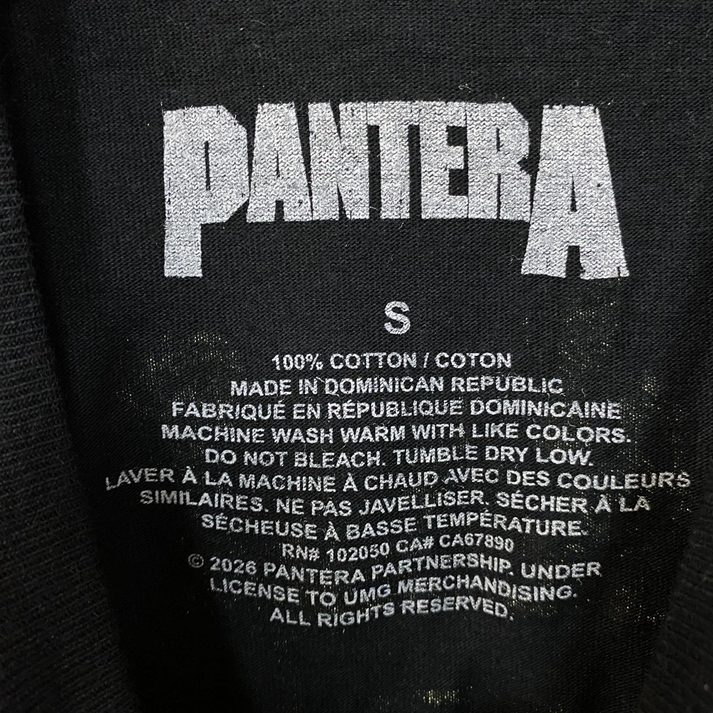 Pantera Flames Band Photo Metal Band T-Shirt Small