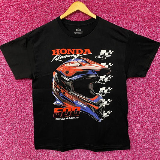 JT Racing x Honda Racing 500 Washed Black T-Shirt Large