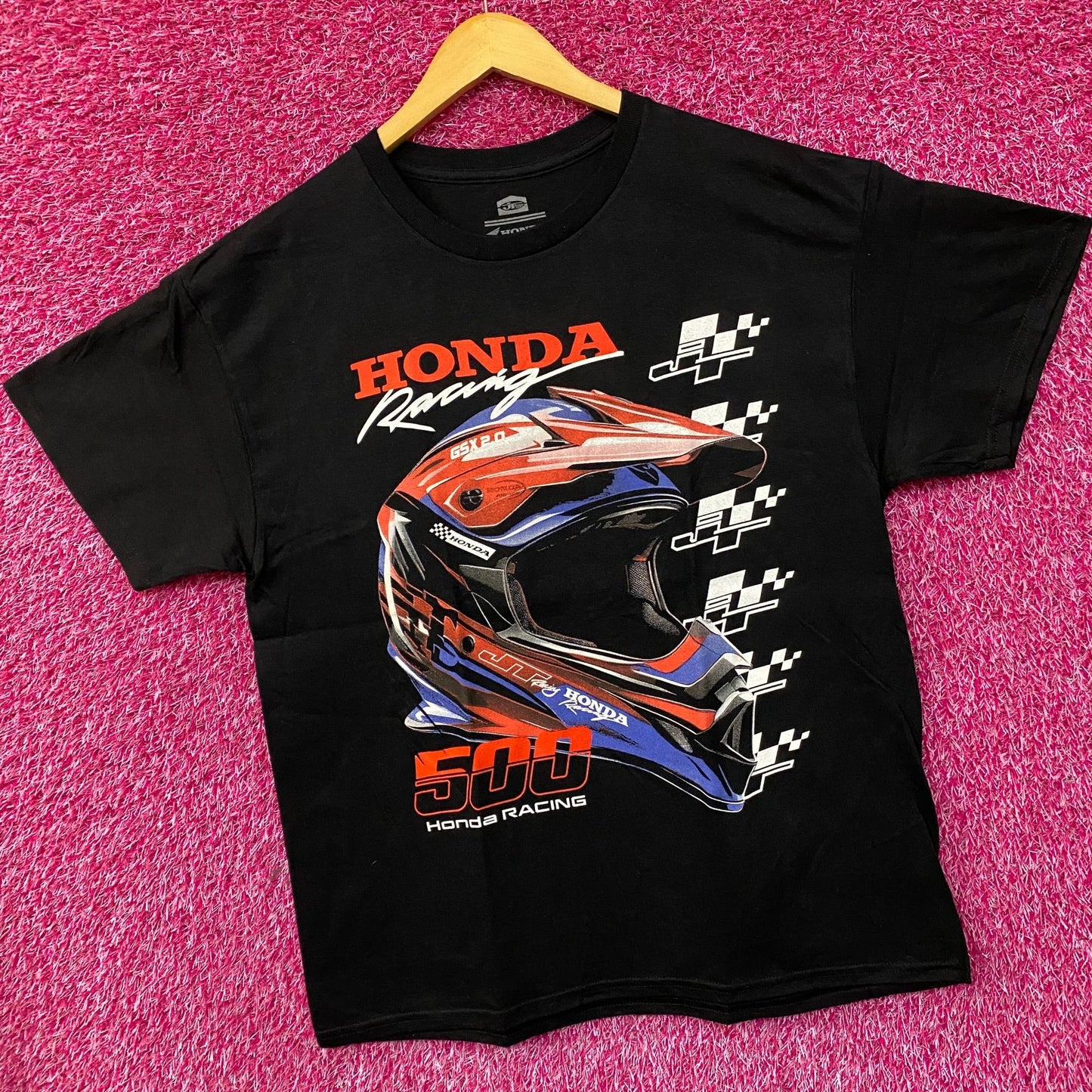 JT Racing x Honda Racing 500 Washed Black T-Shirt Large