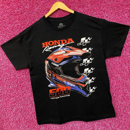 JT Racing x Honda Racing 500 Washed Black T-Shirt Large