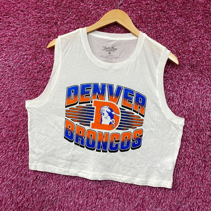 Junk Food Clothing NFL Denver Broncos Sleeveless Cropped T-Shirt XL