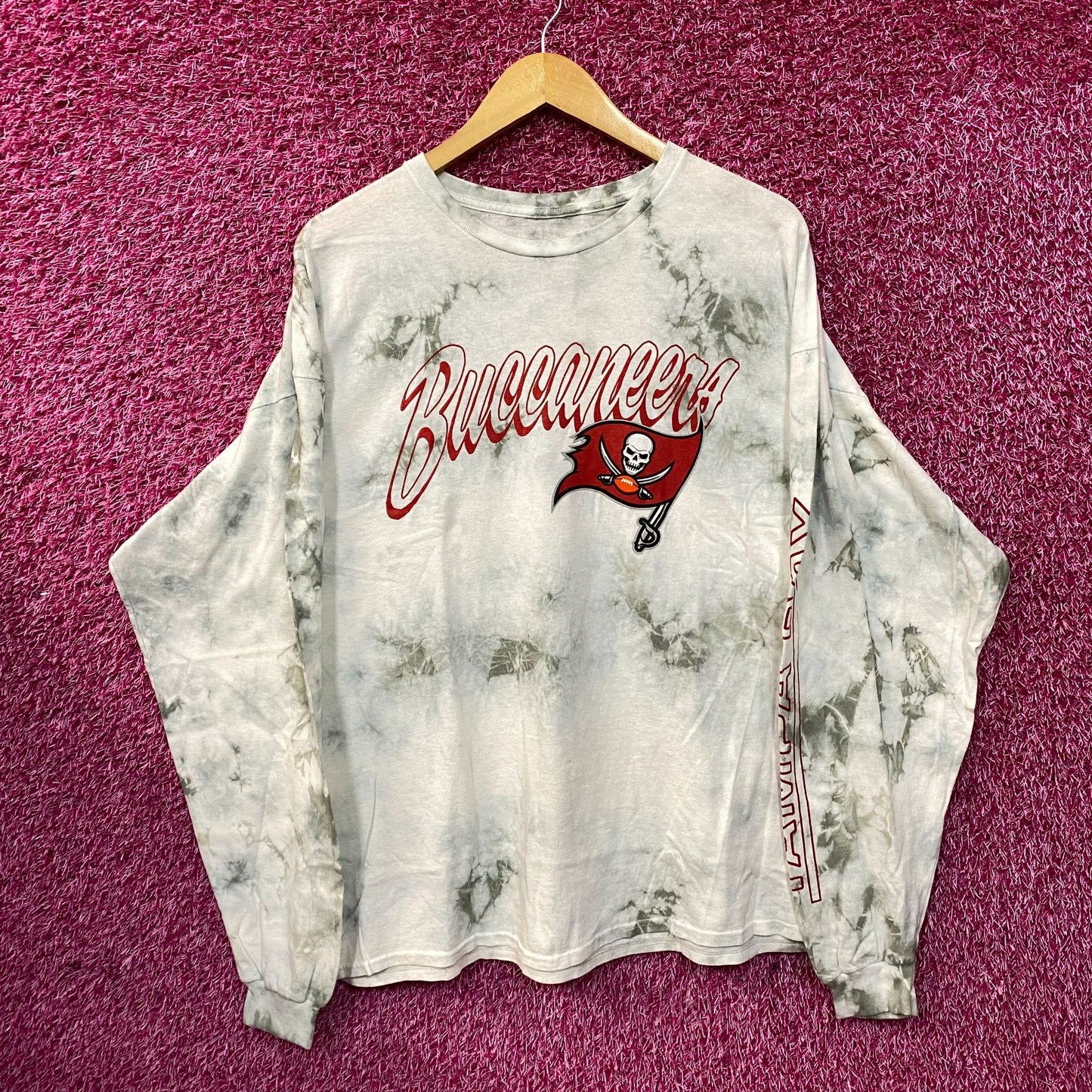 NFL White Tampa Bay Buccaneers Tie-Dye Long Sleeve T-Shirt XL