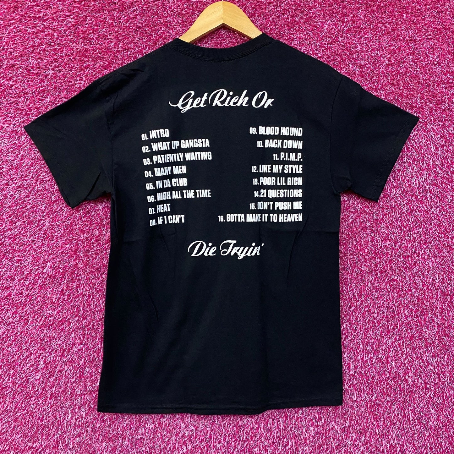 50 Cent Get Rich or Die Tryin' Graphic Design T-Shirt Medium