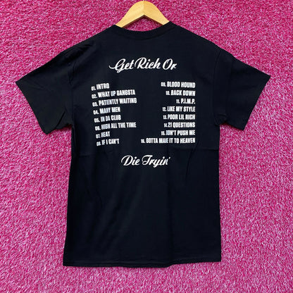 50 Cent Get Rich or Die Tryin' Graphic Design T-Shirt Medium