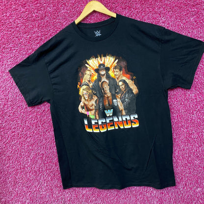 WWE Legends Wrestling Champions Poster T-Shirt XL