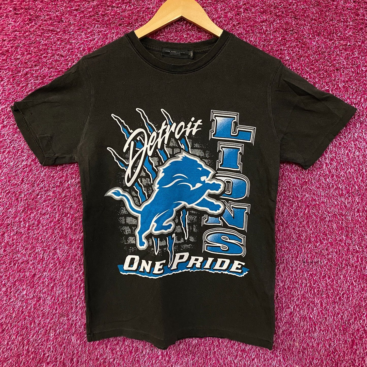 Junk Food Clothing Detroit Lions "One Pride" Vintage-Style T-Shirt Small