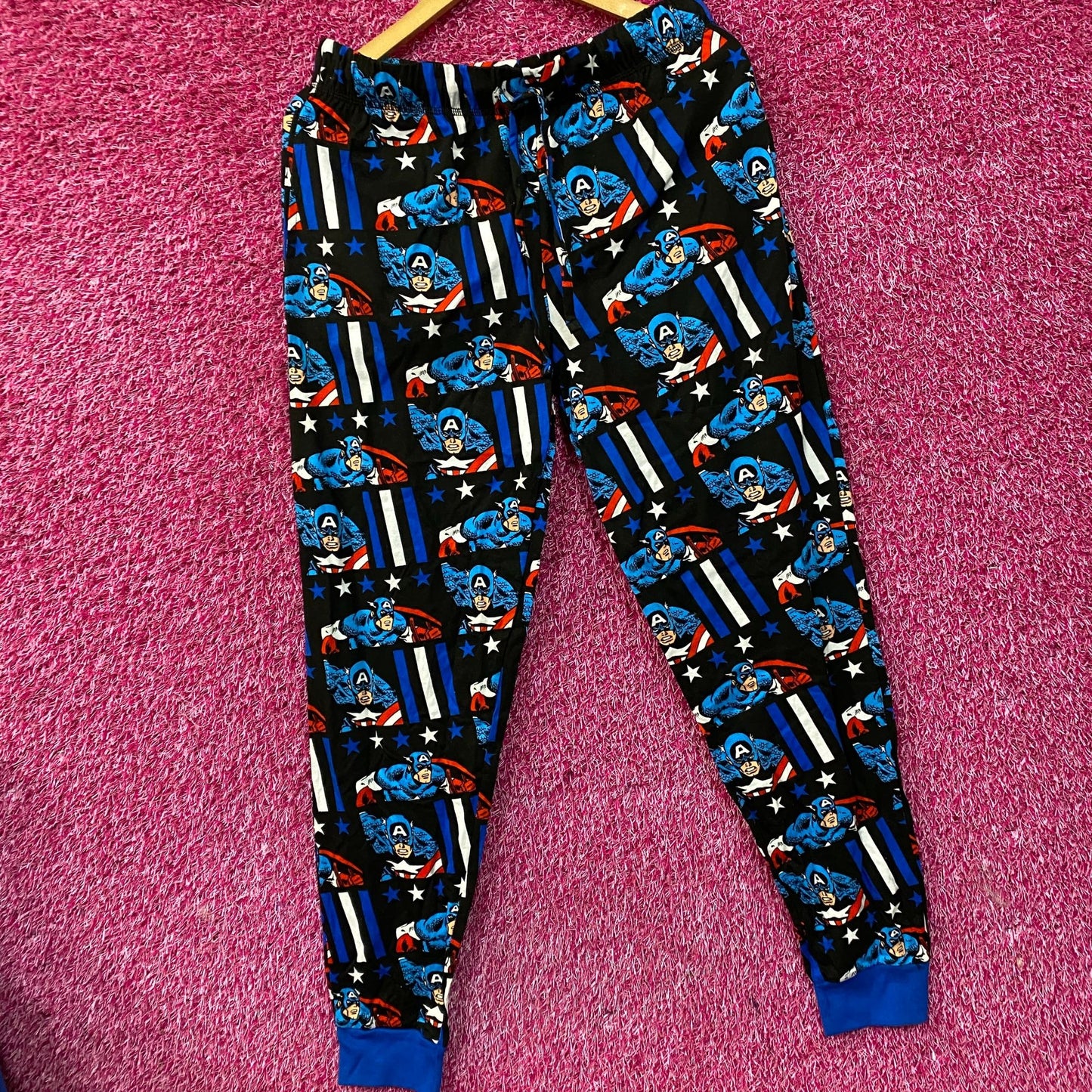 Marvel Captain America Graphic Pajama Pants Medium