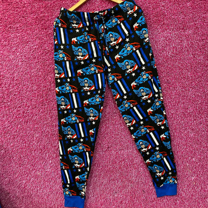 Marvel Captain America Graphic Pajama Pants Medium