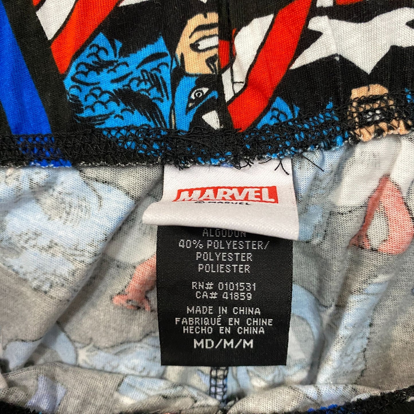 Marvel Captain America Graphic Pajama Pants Medium