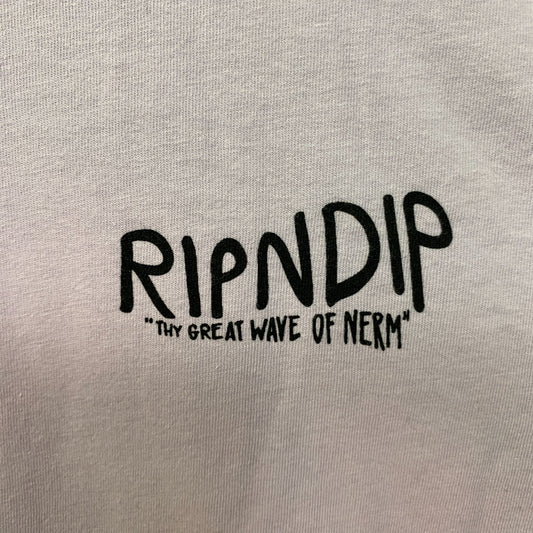 RIPNDIP Great Wave Lord Nermal Graphic Design T-Shirt Small