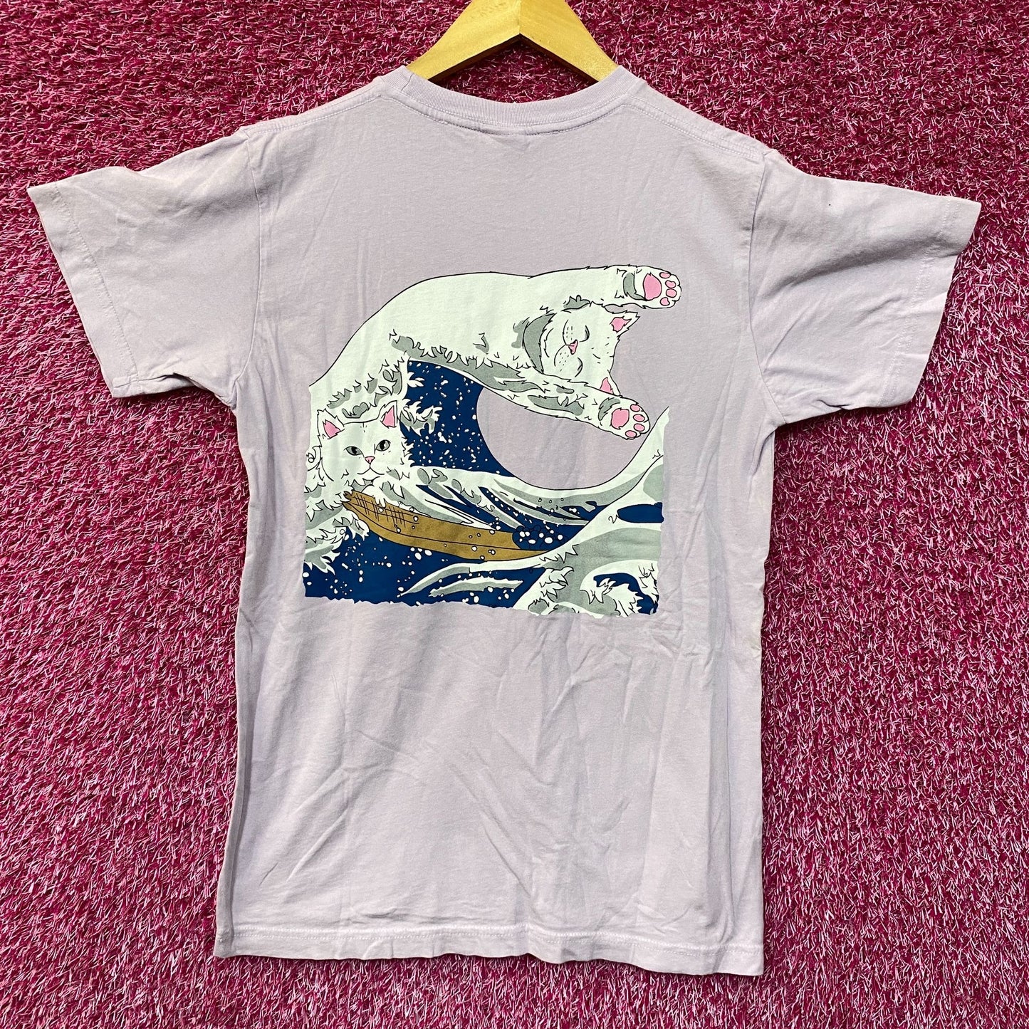 RIPNDIP Great Wave Lord Nermal Graphic Design T-Shirt Small