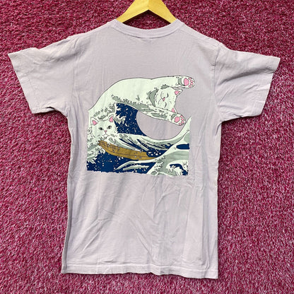 RIPNDIP Great Wave Lord Nermal Graphic Design T-Shirt Small