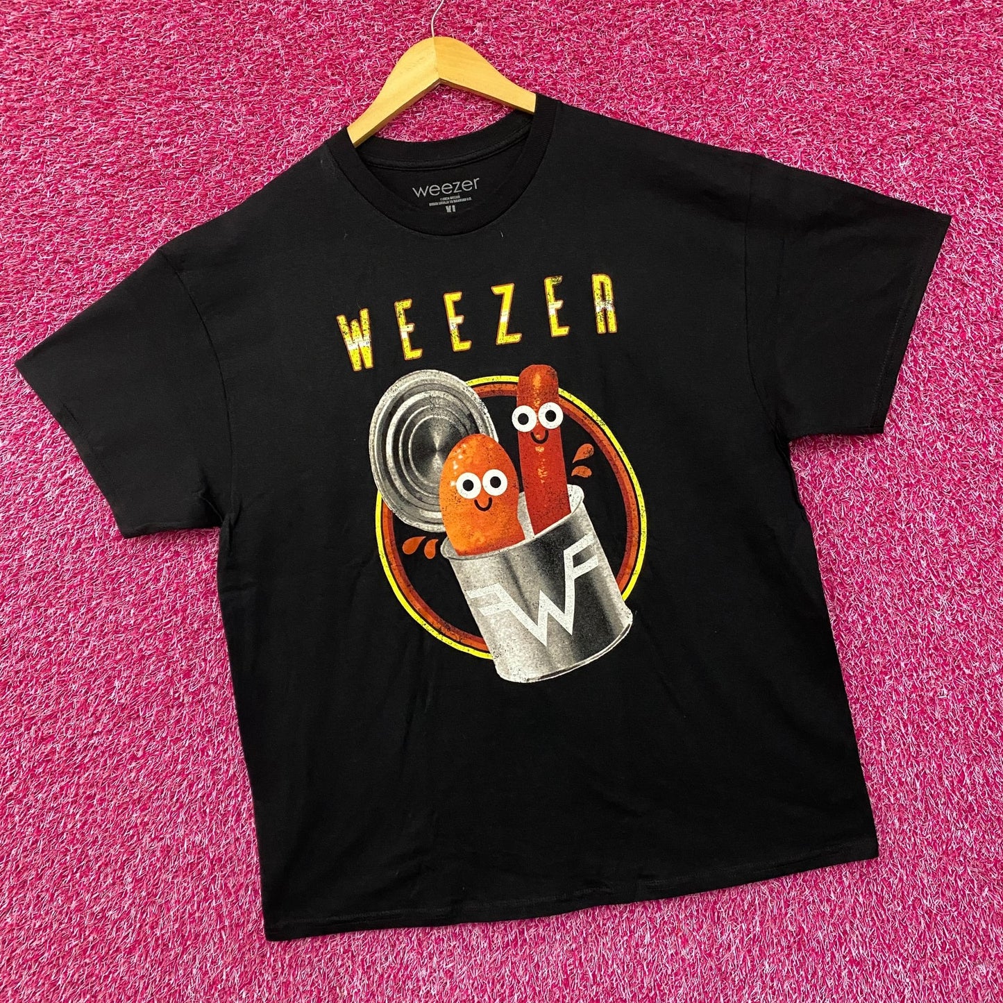 Weezer Rock Band Pork and Beans Vintage Youth Black T-Shirt XL