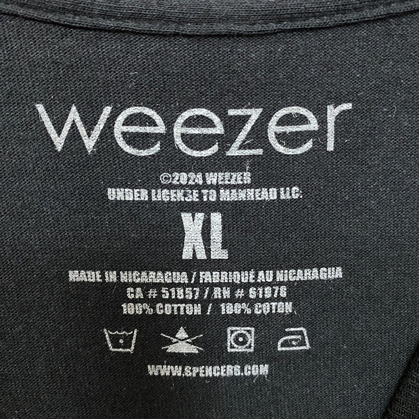 Weezer Rock Band Pork and Beans Vintage Youth Black T-Shirt XL