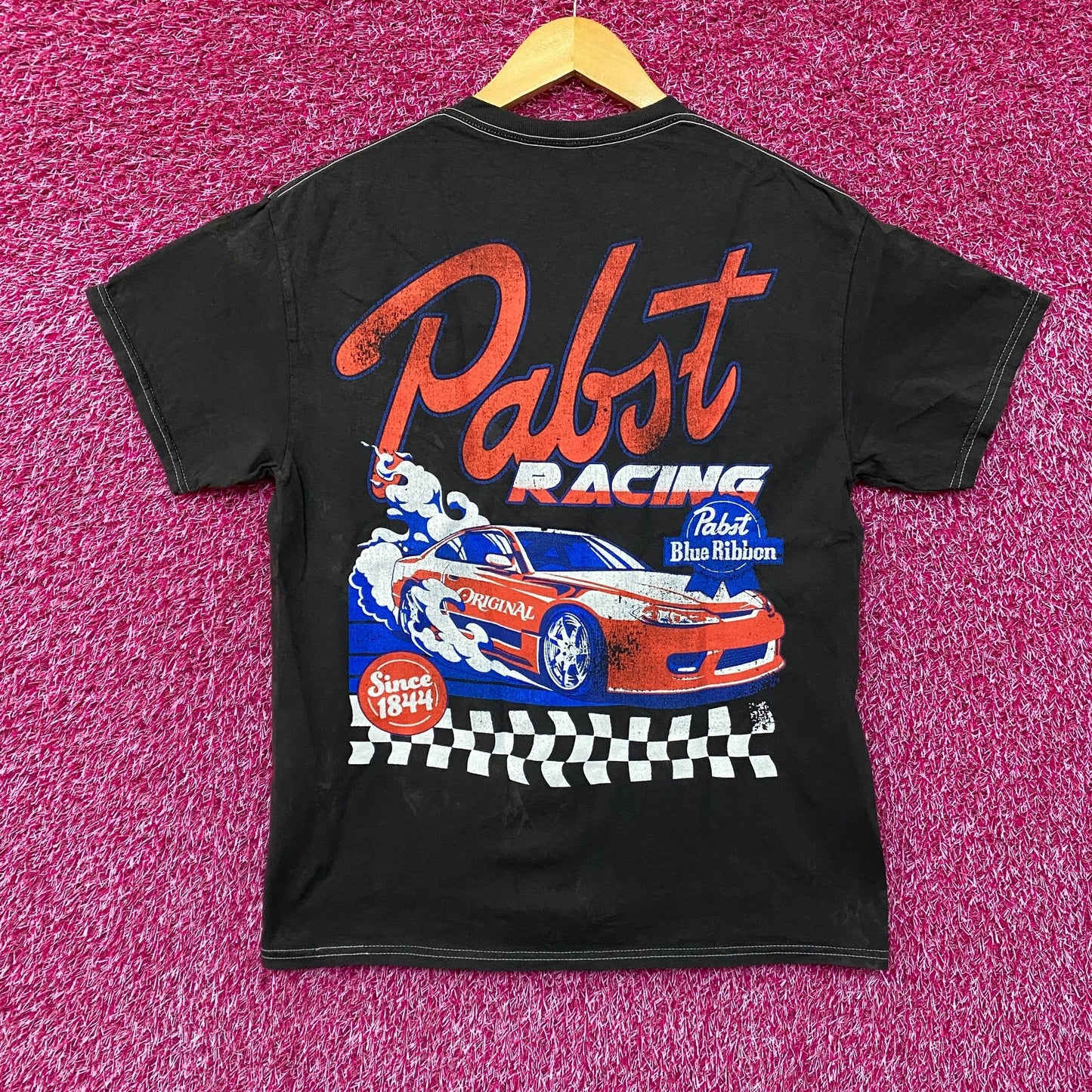 Pabst Blue Ribbon Racing Since 1844 T-Shirt Medium