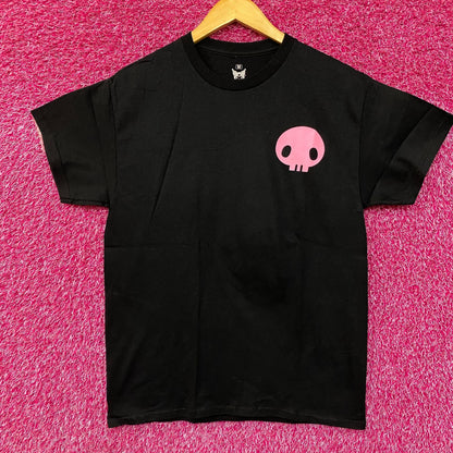 Sanrio Kuromi Pink Skull Motif Cute Graphic Design Winking Kuromi T-Shirt Medium