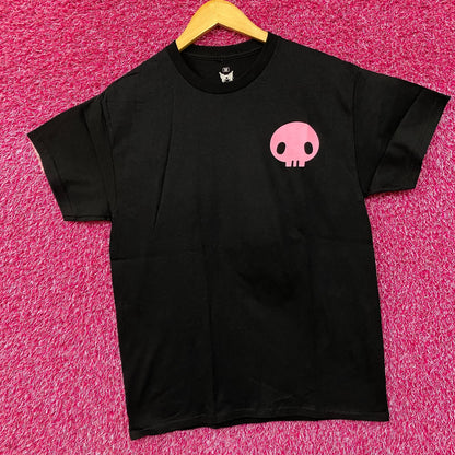 Sanrio Kuromi Pink Skull Motif Cute Graphic Design Winking Kuromi T-Shirt Medium
