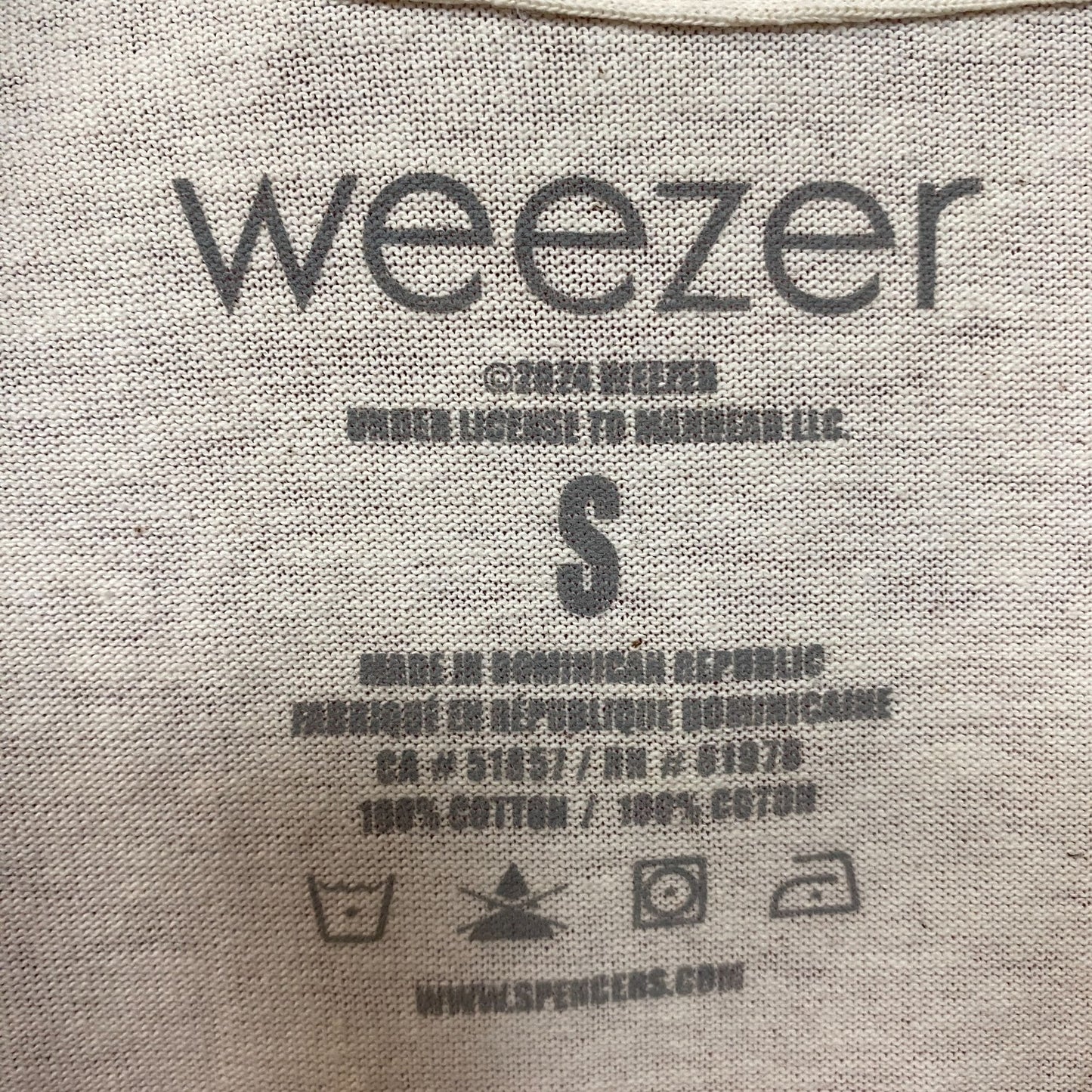 Weezer W Hands And Lightning "Teal" Album Rock Band T-Shirt Small