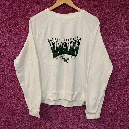 Junk Food Clothing Philadelphia Eagles Logo Crop Crewneck Sweatshirt Large