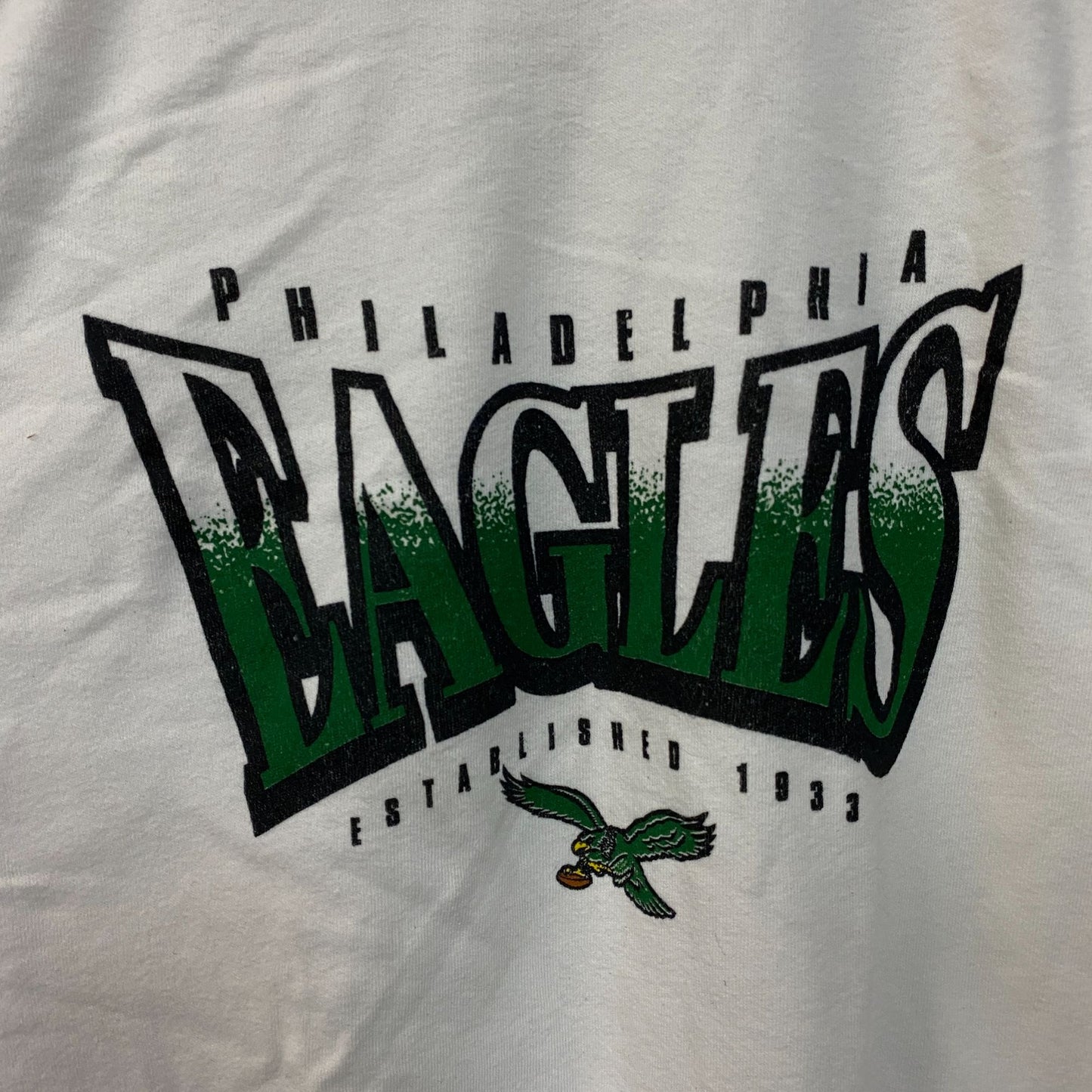 Junk Food Clothing Philadelphia Eagles Logo Crop Crewneck Sweatshirt Large
