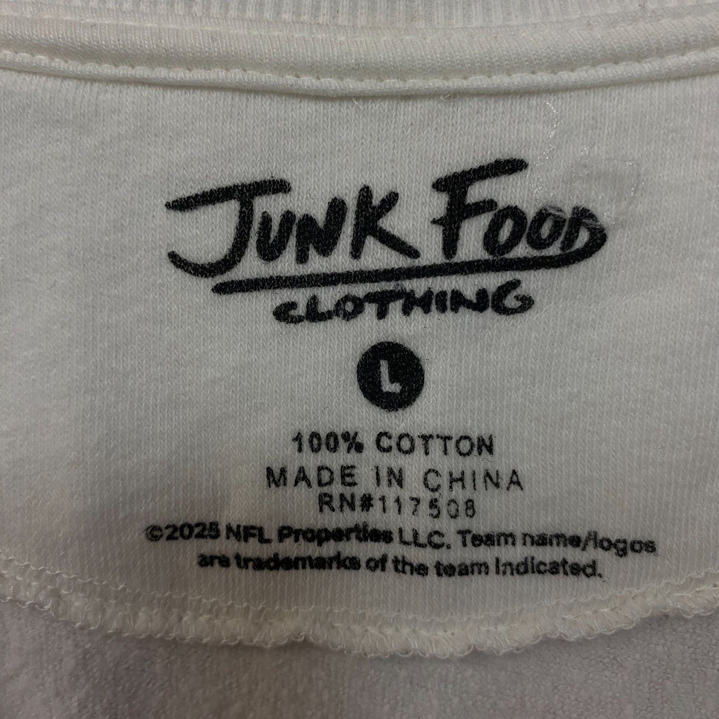 Junk Food Clothing Philadelphia Eagles Logo Crop Crewneck Sweatshirt Large