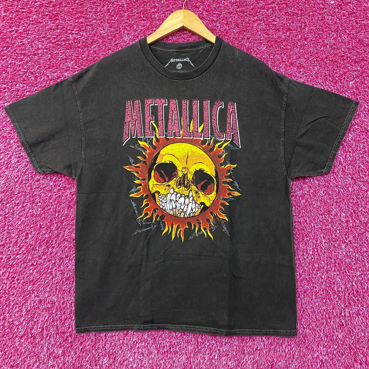 Metallica Skull Sun Heavy Metal Band T-Shirt Large