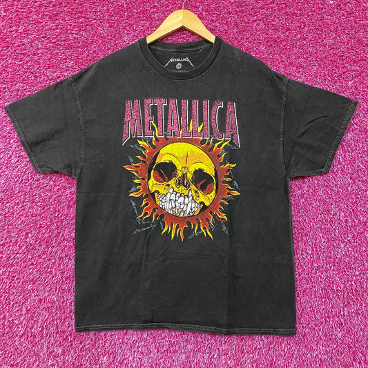 Metallica Skull Sun Heavy Metal Band T-Shirt Large