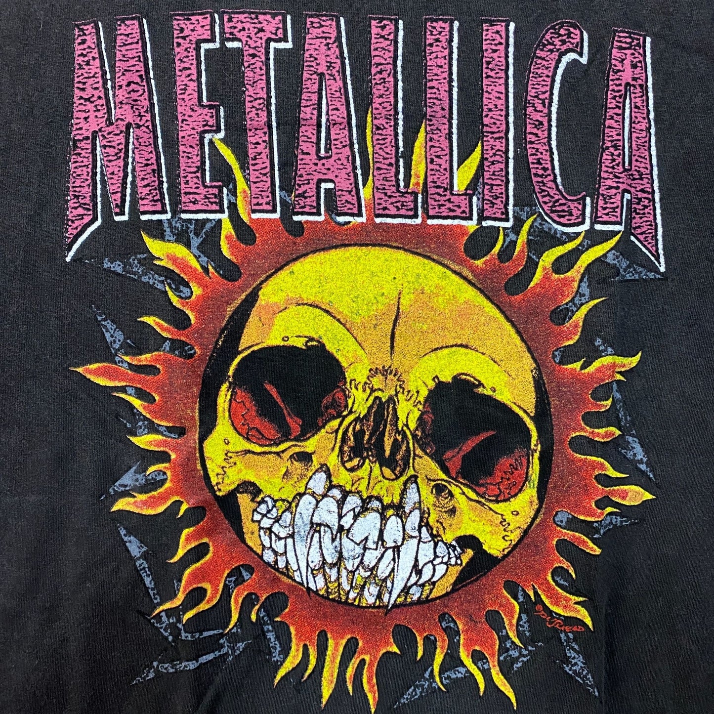 Metallica Skull Sun Heavy Metal Band T-Shirt Large