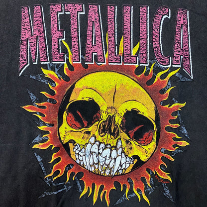Metallica Skull Sun Heavy Metal Band T-Shirt Large