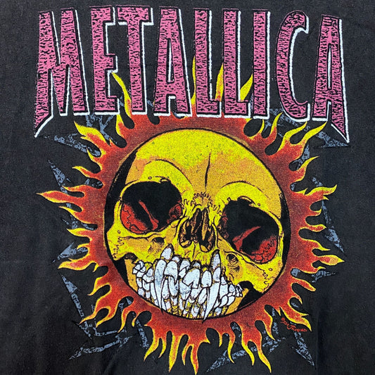 Metallica Skull Sun Heavy Metal Band T-Shirt Large