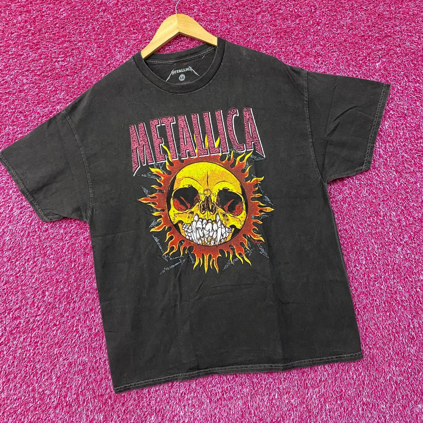 Metallica Skull Sun Heavy Metal Band T-Shirt Large