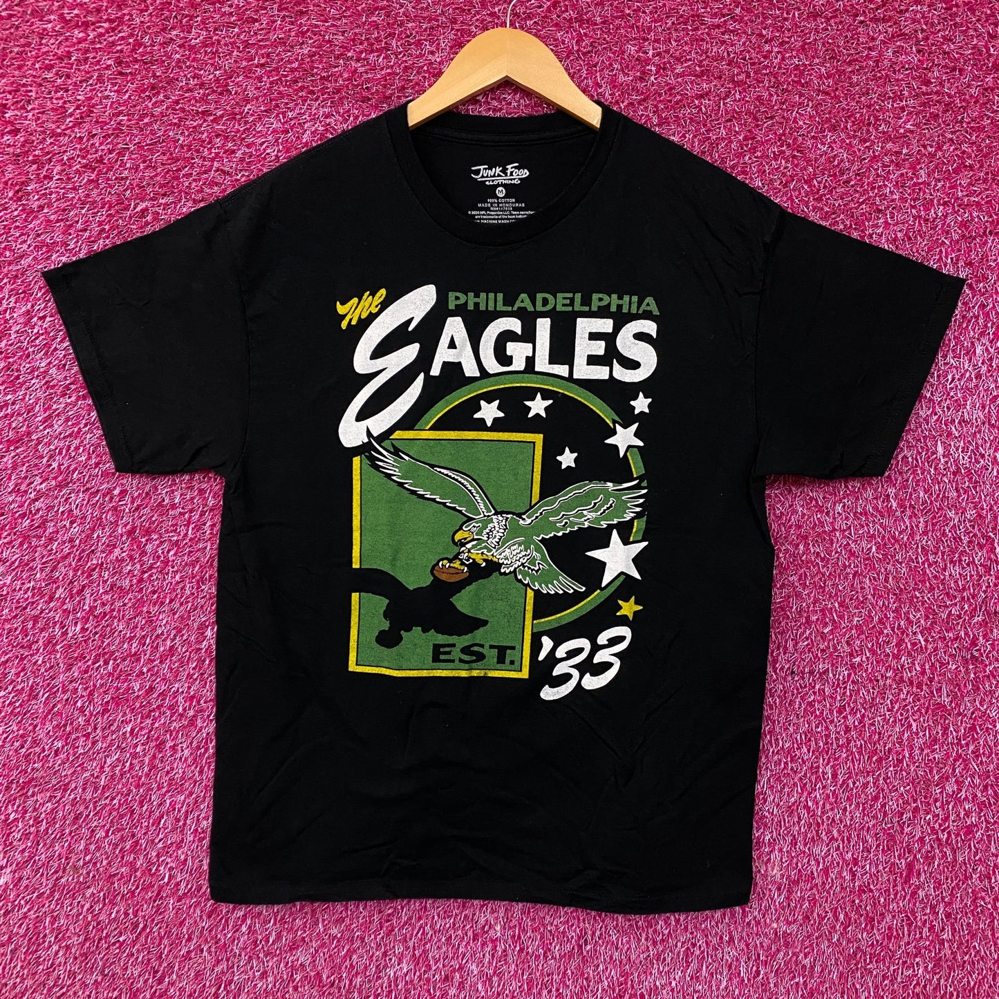 Junk Food Clothing Philadelphia Eagles Star Power Graphic T-Shirt Medium