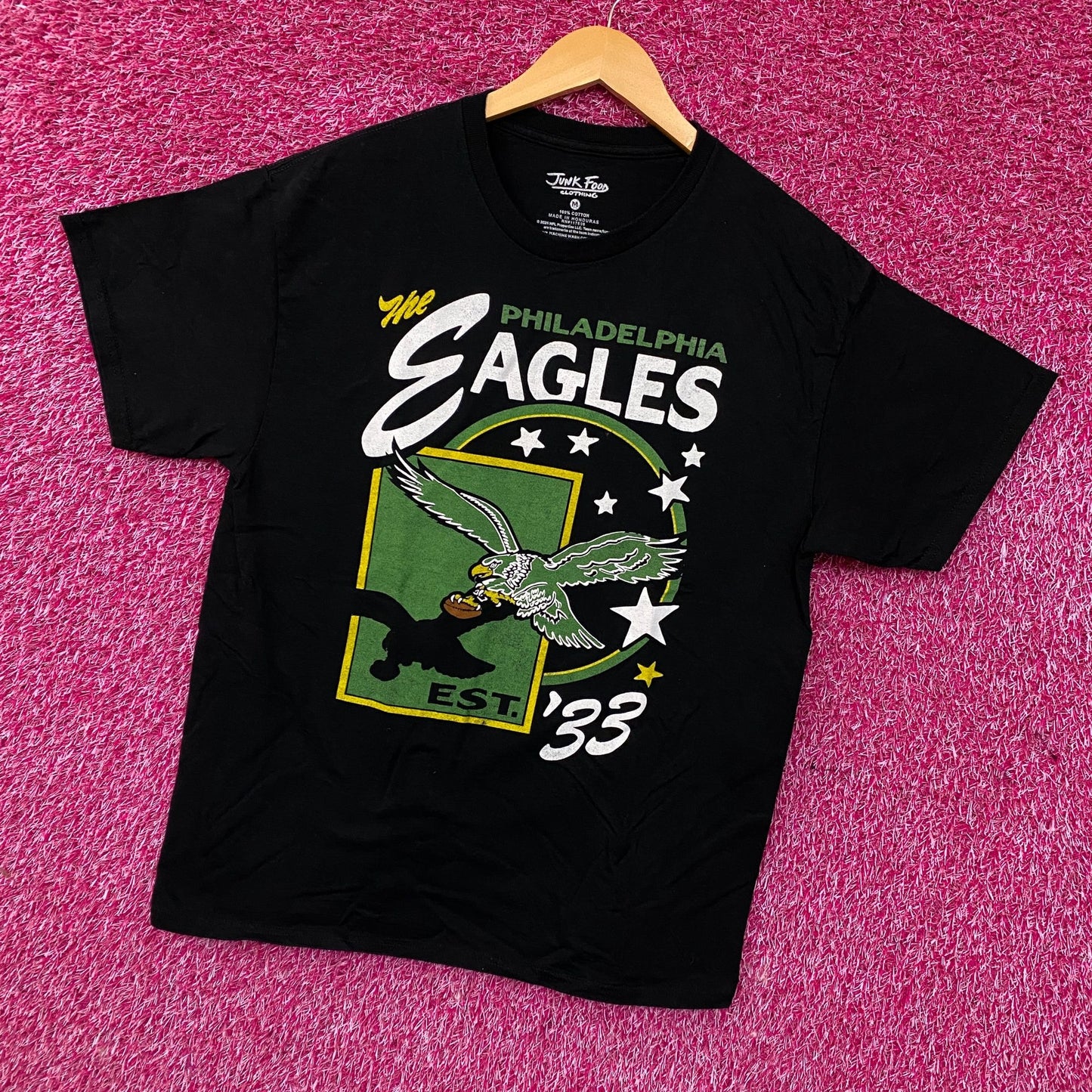 Junk Food Clothing Philadelphia Eagles Star Power Graphic T-Shirt Medium