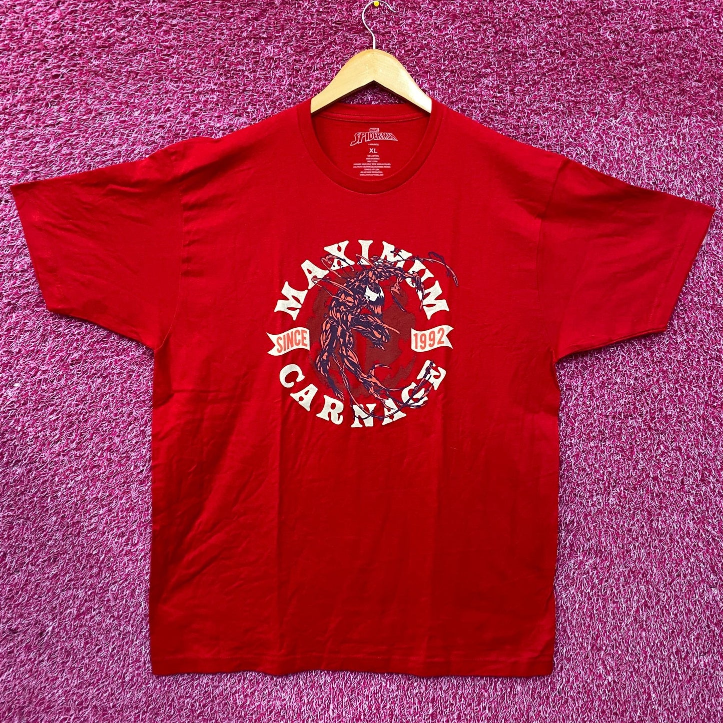 Marvel Spider-Man Villain Maximum Carnage Red T-Shirt Size XL
