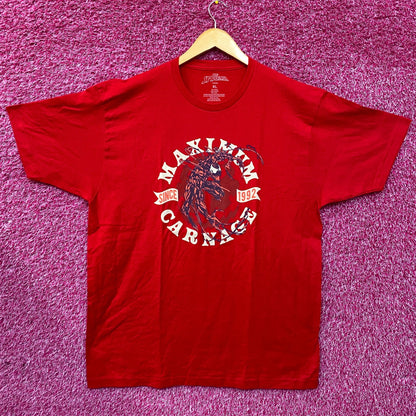 Marvel Spider-Man Villain Maximum Carnage Red T-Shirt Size XL