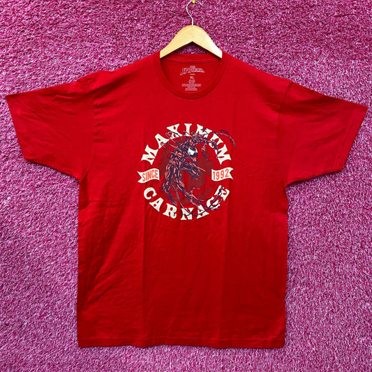 Marvel Spider-Man Villain Maximum Carnage Red T-Shirt Size XL