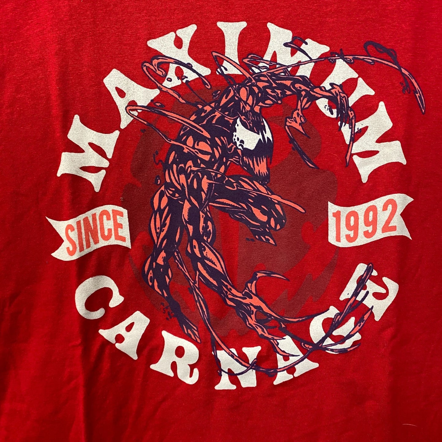 Marvel Spider-Man Villain Maximum Carnage Red T-Shirt Size XL