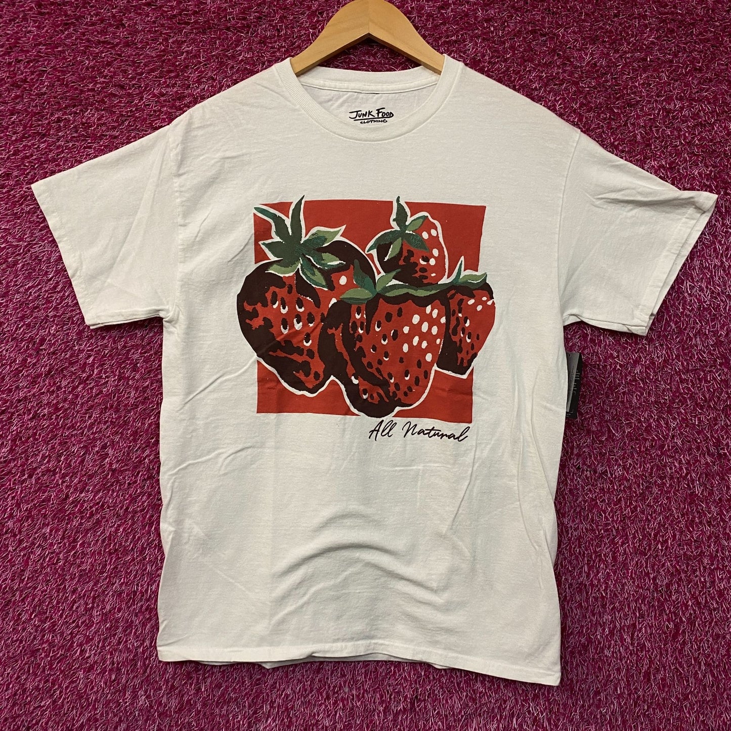 Junk Food Clothing All Natural Strawberry Graphic Tee Small