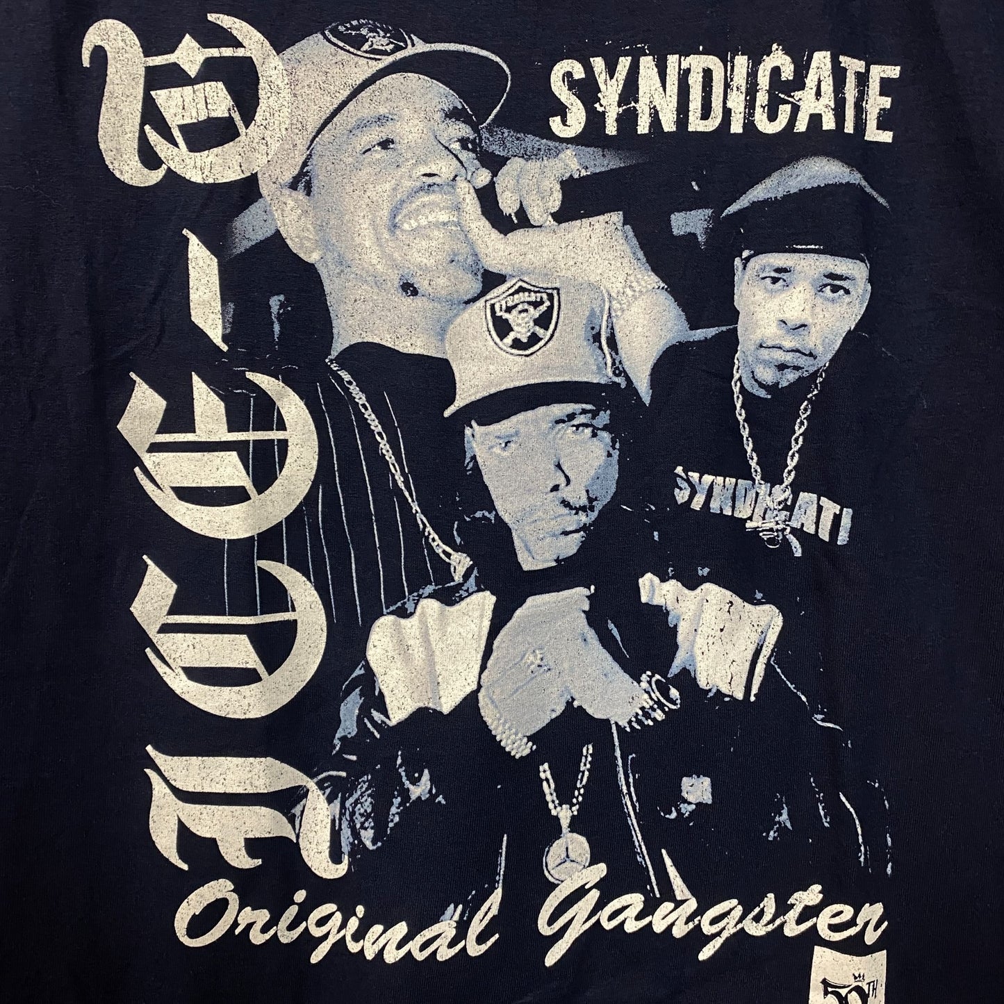 Ice-T Rhyme Syndicate 50th Anniversary of Hip Hop Graphic T-Shirt Medium