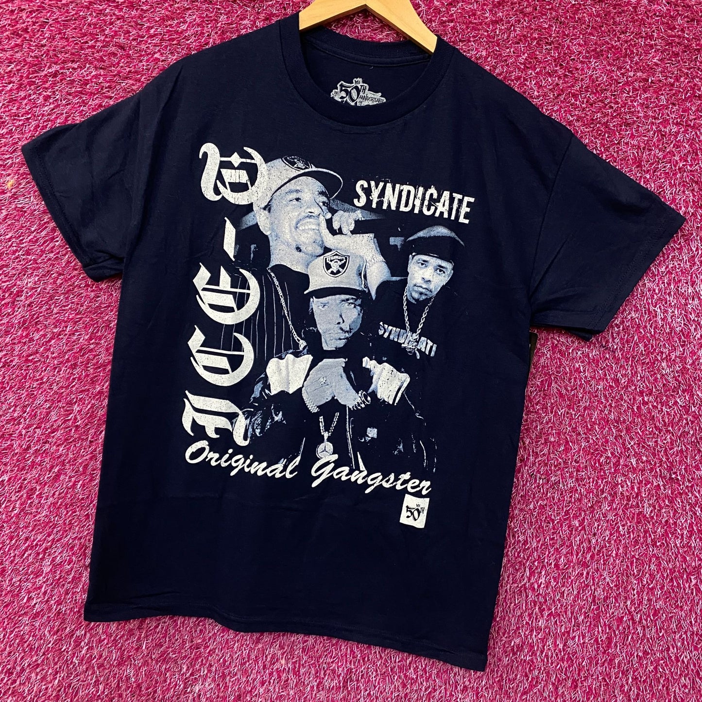 Ice-T Rhyme Syndicate 50th Anniversary of Hip Hop Graphic T-Shirt Medium