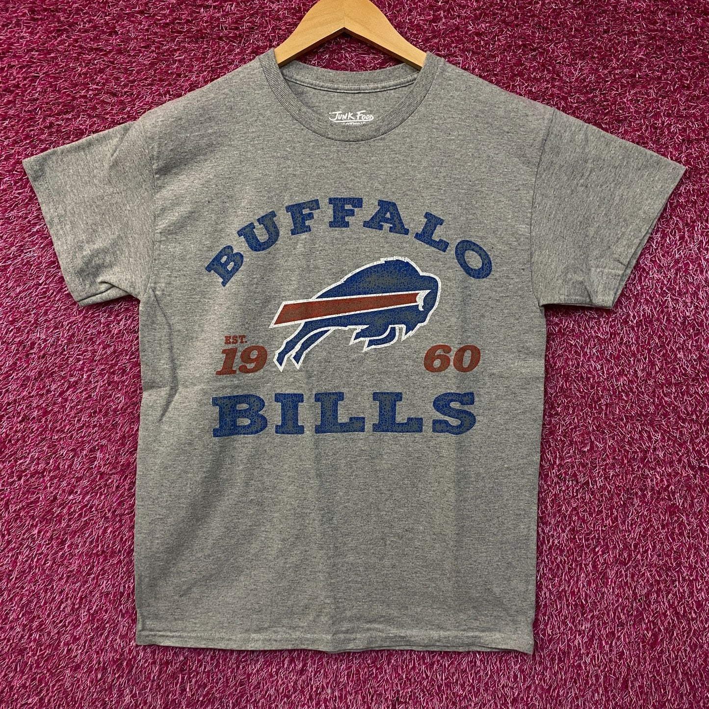 Junk Food Buffalo Bills Vintage Style Graphic T-Shirt Small