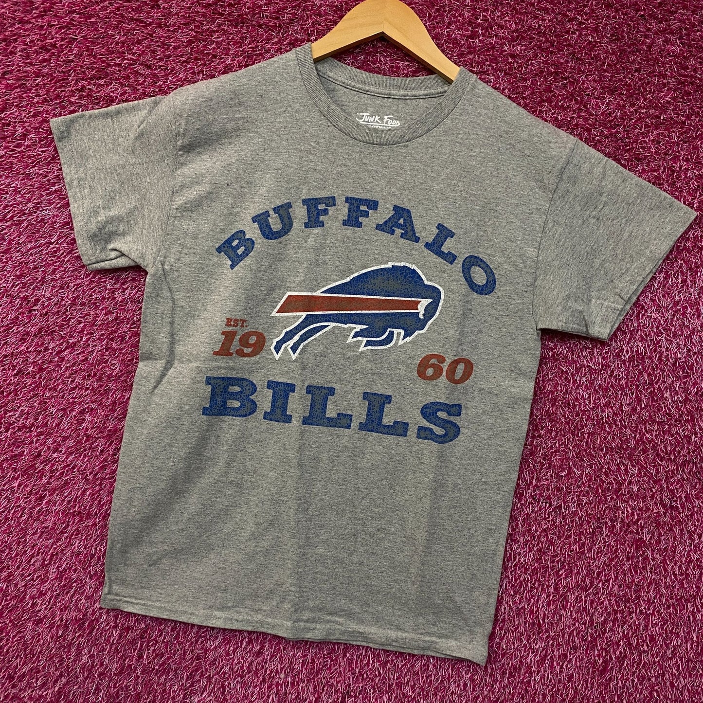 Junk Food Buffalo Bills Vintage Style Graphic T-Shirt Small